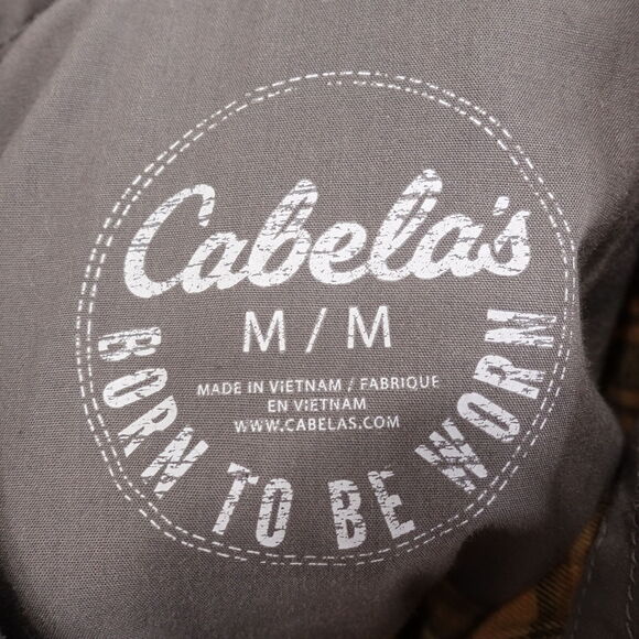 CABELA'S POLYESTER BLEND LONG SLEEVE FLANNEL BUTTON DOWN SHIRT MENS SIZE M - Picture 6 of 7